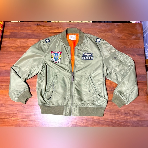 Polo Ralph Lauren Reversible Nylon Bomber Jacket Bohemian Olive